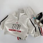 [73-120cm] カジュアル トレーナー+パンツ セットアップ - Image 7