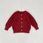 [66-100cm]ニット カーディガン/ロンパース おしゃれ シンプル