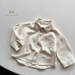 [80-130cm]無地 カジュアル 合わせやすい シャツ - Image 4