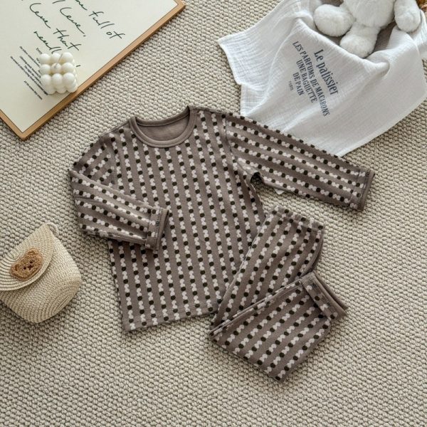 [90-140cm]花柄 トップス+ボトムス ルームウェア