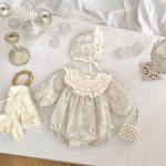 [66-90cm]ベビー ロンパース レトロフラワー ガーリー - Image 2