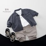 [80-130cm]レトロ カジュアル 着やすい シャツ - Image 8