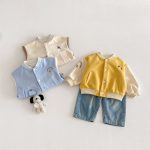 [73-120cm] 配色 カジュアル アウター - Image 3