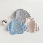 [73-110cm] チェック柄 ナチュラル シャツ - Image 2