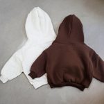 [73-120cm] 英字 パーカー&パンツ セットアップ