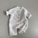 [66-90cm]シンプル ふわふわ ベビー ロンパース - Image 5