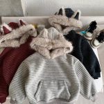 [80-140cm]もこもこ 可愛い フード付き パーカー - Image 2