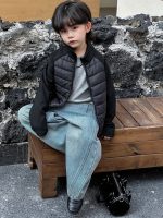 [100-160cm]防寒 シンプル スタンドネック 中綿ジャケット - Image 3