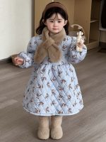 [90-140cm]おしゃれ あったか 女の子 ワンピース - Image 3