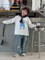 [110-160cm] プリント 長袖 Tシャツ - Image 2