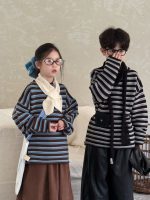 [90-150cm] ボーダー柄 ニット セーター - Image 5