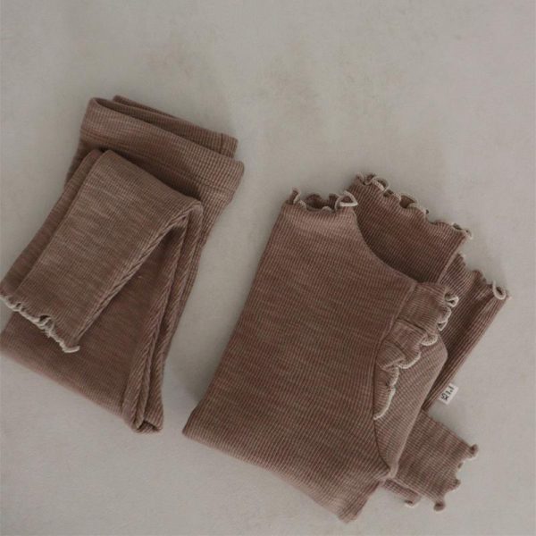 [80-130cm]おしゃれ 無地 快適 トップス+ボトムス ルームウェア