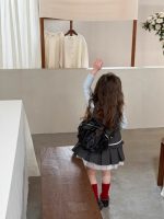 [90-140cm]ガーリー キャンパス シャツ/ワンピース - Image 5