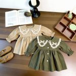 [73-120cm]ワンピース ベビー 女の子 レトロ 可愛い - Image 4