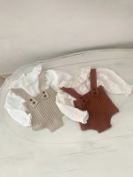 [66-90cm]ニット ロンパース ナチュラル シンプル - Image 2