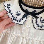 [66-90cm]ロンパース おしゃれ 刺繍 ナチュラル - Image 3