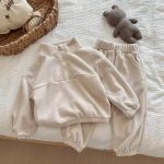 [73-120cm] あったか トップス+パンツ セットアップ - Image 4