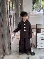 [90-160cm]ナチュラル POLOネック ニット セーター - Image 2