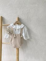 [66-90cm]ニット ロンパース ナチュラル シンプル - Image 3