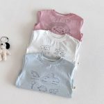 [73-120cm]カジュアル 合わせやすい 切り替え 長袖 Tシャツ - Image 2