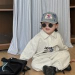 [90-140cm] POLOネック トレーナー+パンツ セットアップ