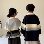 [90-150cm]カジュアル POLOネック トレーナー