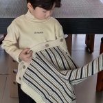 [80-150cm] ボーダー柄 ニット カーディガン - Image 5