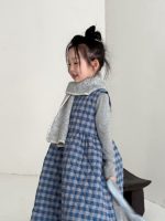 [90-150cm]チェック柄 ノースリーブ ワンピース