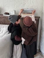 [80-140cm]もこもこ 無地 フード付き ベスト - Image 7