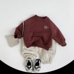 [80-130cm]シンプル カジュアル あったか トレーナー