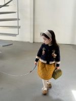 [90-140cm]おしゃれ レトロ カーディガン/スカート - Image 4