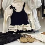 [73-120cm] おしゃれ レイヤードデザイン トップス