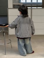 [90-150cm]新作 チェック柄 あったか アウター - Image 3