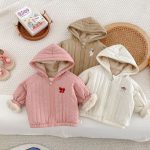 [73-120cm]おしゃれ 合わせやすい 厚手 フード付き アウター - Image 8