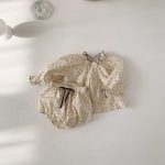 [73-100cm]おしゃれ スウィート 花柄 トップス+ショートパンツ セット - Image 3
