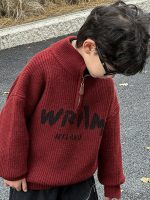 [90-150cm]あったか スタンドネック ニット セーター - Image 6