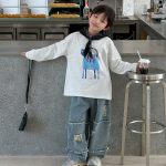 [110-160cm] プリント 長袖 Tシャツ - Image 7