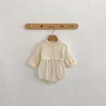 [66-90cm]ロンパース ベビー ニット 切り替え 肌にやさしい - Image 10