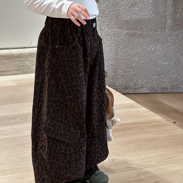 [90-150cm] ヒョウ柄 ボトムス パンツ