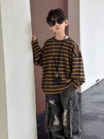 [100-160cm] ボーダー柄 快適 トップス - Image 6