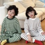 [80-160cm]ボーダー柄 ふんわりやさしい ルームウェア - Image 4