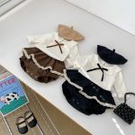 [66-100cm]トップス/ボトムス ベビー 韓国風 フリル襟 ガーリー - Image 8