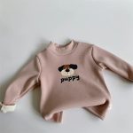 [73-120cm] 動物柄 裏起毛 トップス - Image 2