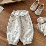 [73-120cm]ガーリー ゆったり 花柄 女の子 パンツ