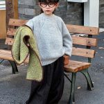 [100-160cm]ナチュラル シンプル ニット セーター