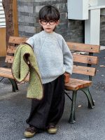 [100-160cm]ナチュラル シンプル ニット セーター