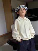 [100-160cm]シンプル 着やすい トップス トレーナー - Image 3