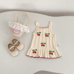 [66-100cm]ニットキャミソール 刺繍 ガーリー - Image 6