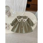 [73-120cm]ワンピース 女の子 レトロ 上品 ドールカラー - Image 5