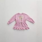 [73-120cm]フラワー&ハート柄 スウェットワンピース - Image 5